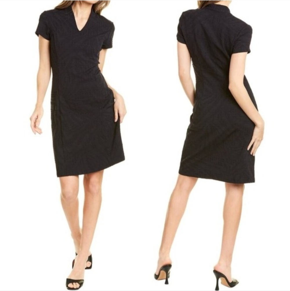 j McLaughlin Ivana sheath black mini dress